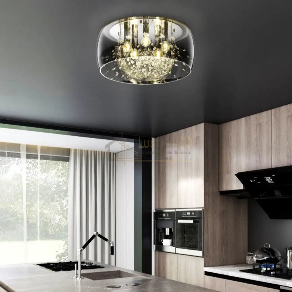 Lustra Luxury CRYSTEL 50cm lustreled.ro
