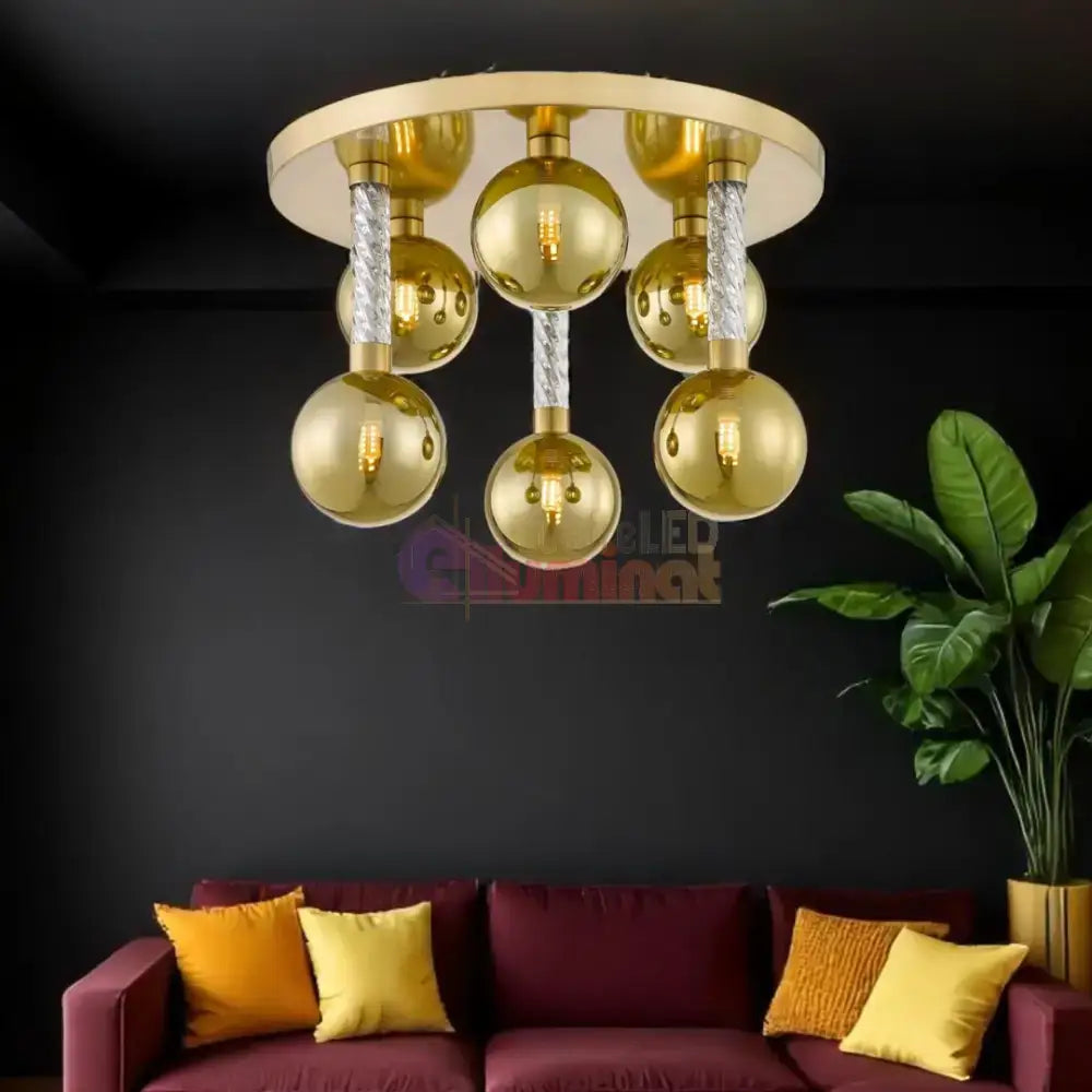Lustra Luxury Gold Mida lustreled.ro