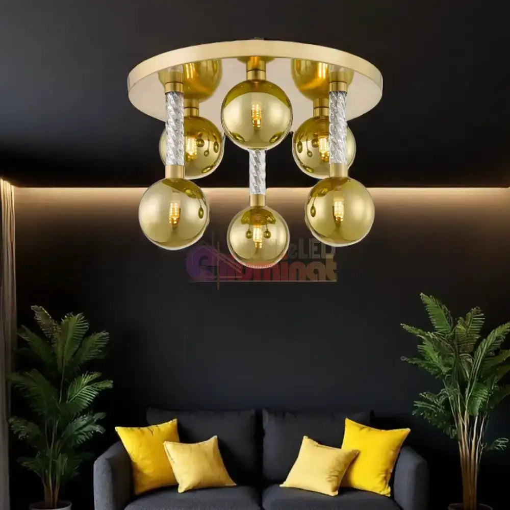 Lustra Luxury Gold Mida lustreled.ro
