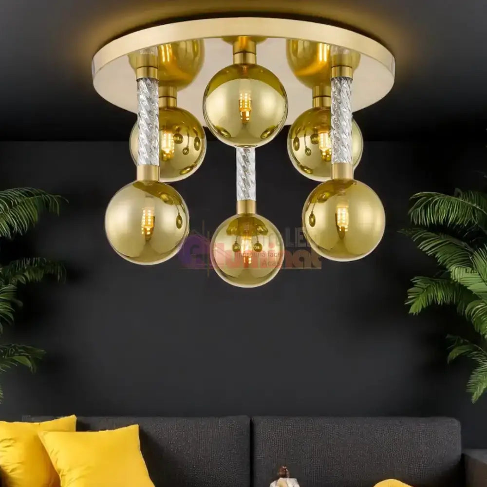 Lustra Luxury Gold Mida lustreled.ro