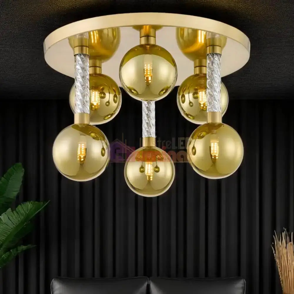 Lustra Luxury Gold Mida lustreled.ro