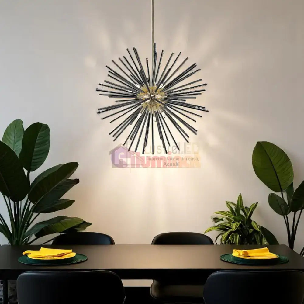Lustra LED Black+Gold Serico lustreled.ro