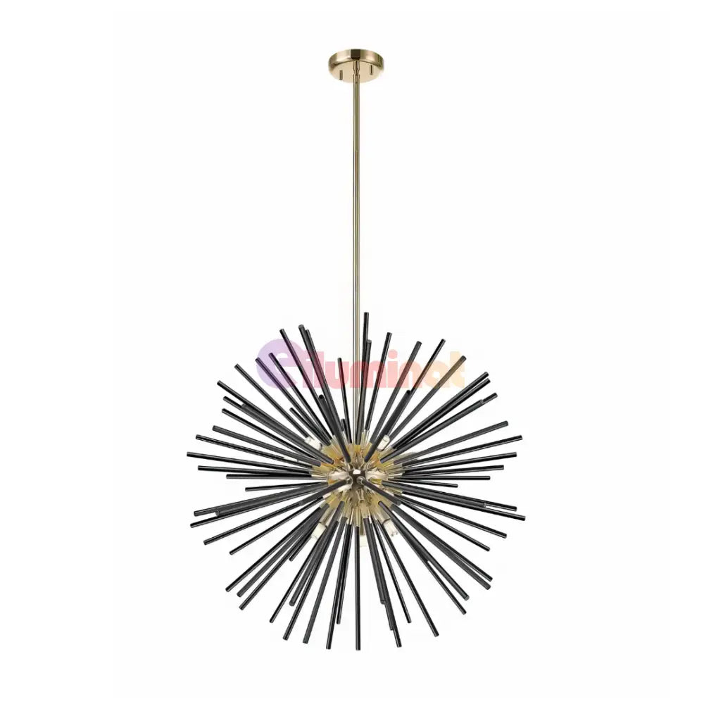 Lustra LED Black + Gold Serico NEGRU + AURIU / MINIMALIST DESIGN Lighting Fixtures
