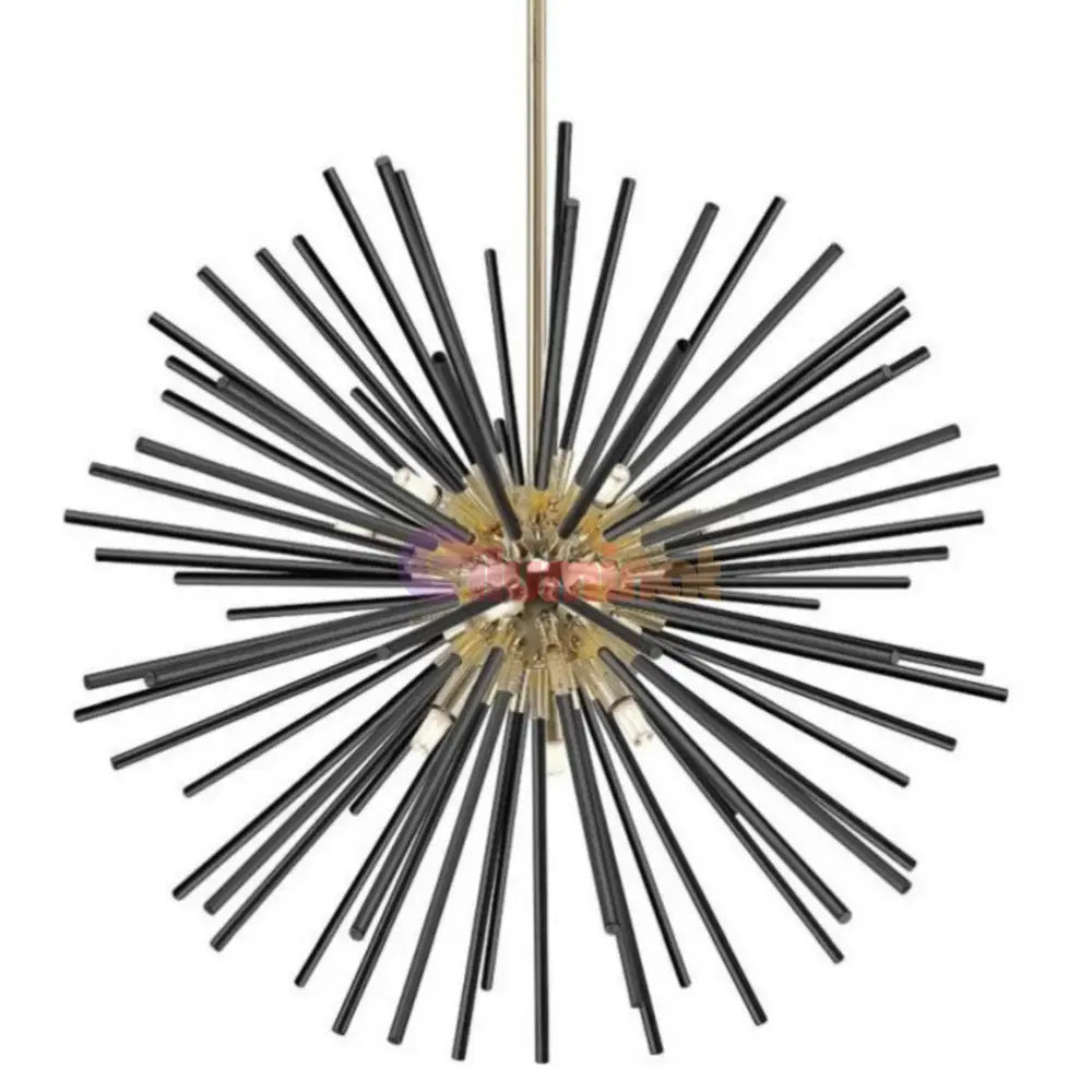 Lustra LED Black + Gold Serico NEGRU + AURIU / MINIMALIST DESIGN Lighting Fixtures