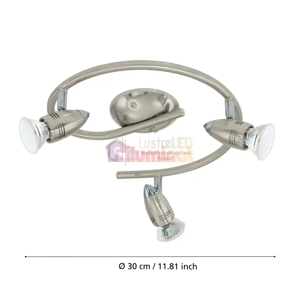 Lustra MAGNUM-LED cu 3 Spoturi Silver 29.5CM Chandeliers
