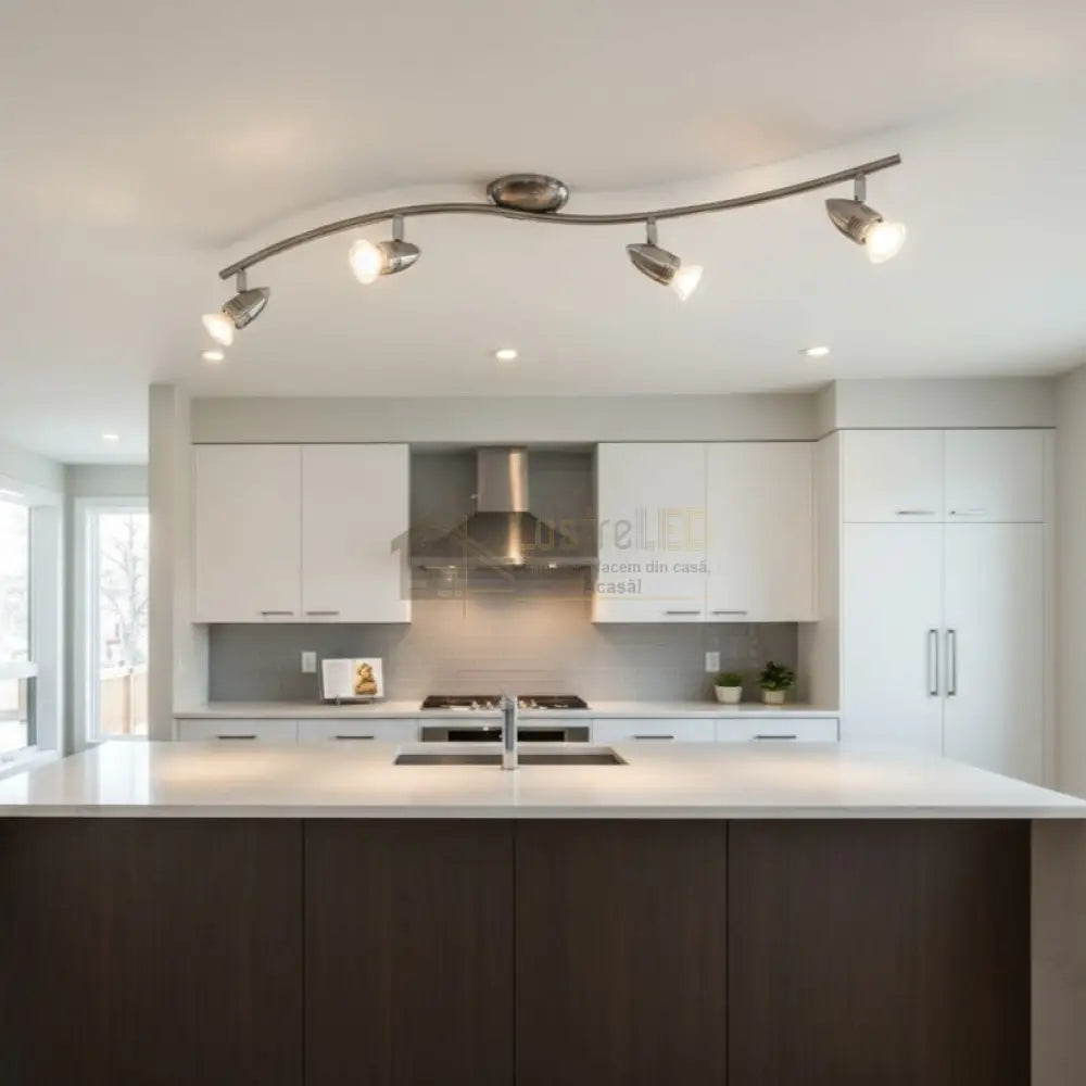 Lustra MAGNUM-LED cu 4 Spoturi Silver Chandeliers