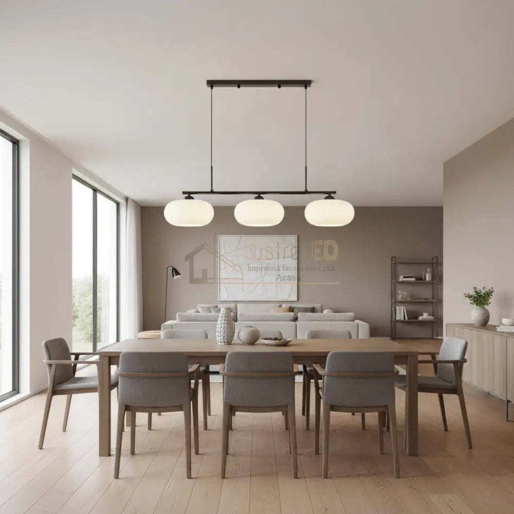 Lustra MALA Black Abajur MAT 3XE27 Chandeliers