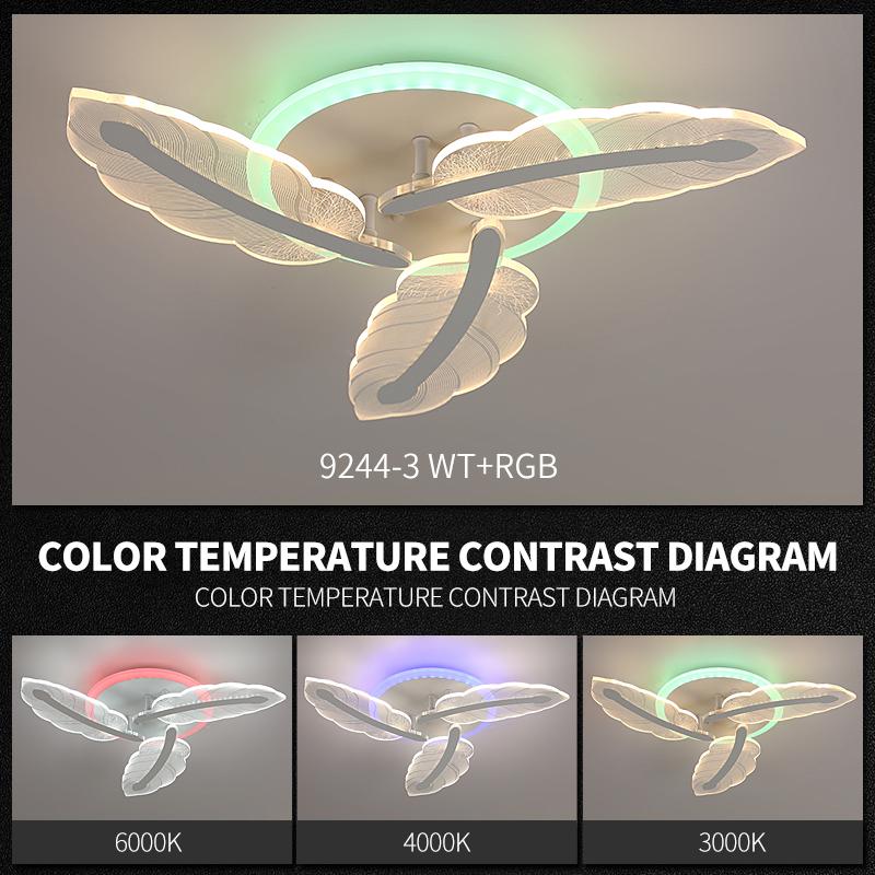 Lustra Led 60W Mini Pyu Feather Rgb Echivalent 300W Lighting Fixtures