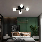Lustra STREVA Black Abajur MAT 4xE27 Chandeliers