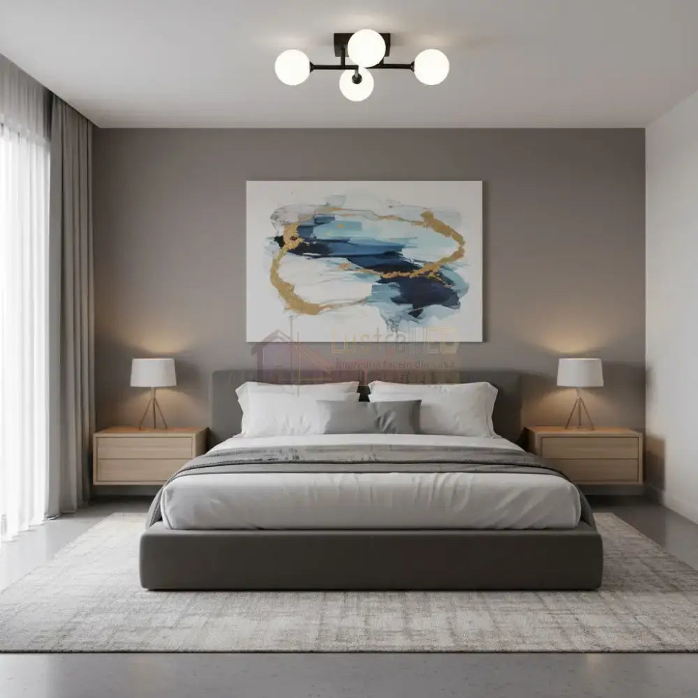 Lustra STREVA Black Abajur MAT 4xE27 Chandeliers