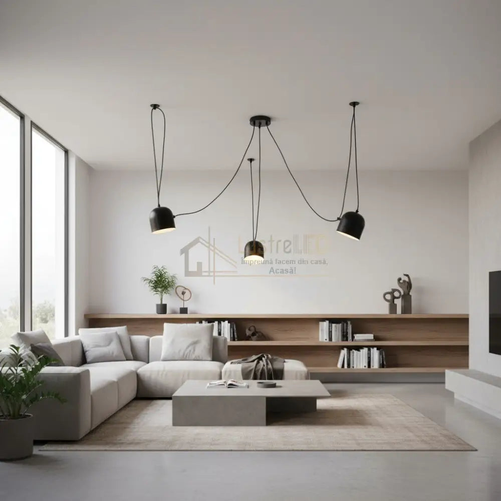 Lustra Vintage SPIDER Black 3xE27 Lighting Fixtures