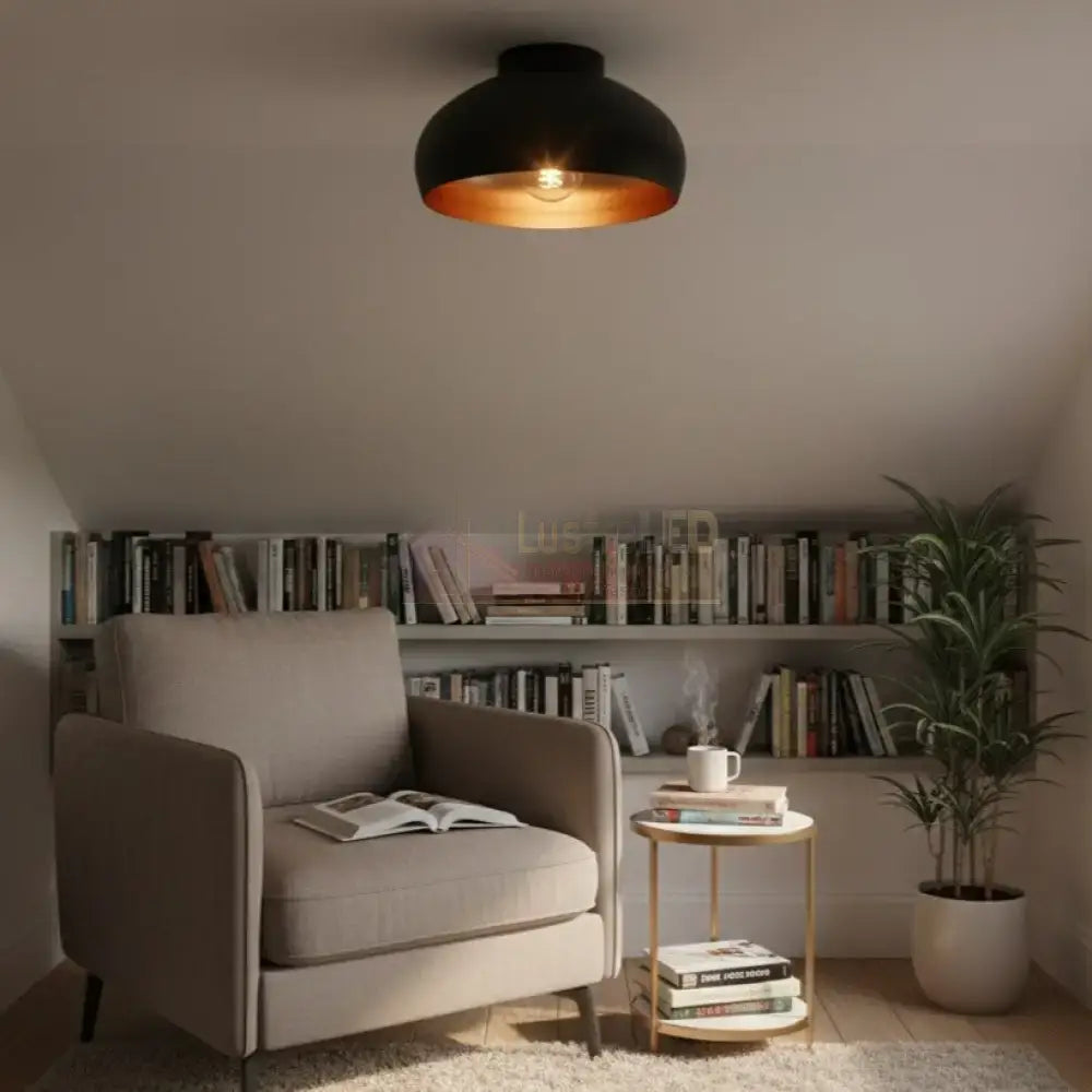 Lustra MOGANO 2 Black & Gold Eglo 28CM Lighting Fixtures