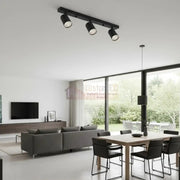 Lustra Neagra Liniara cu 3 Spoturi Reglabile 3xGU10 Lighting Fixtures