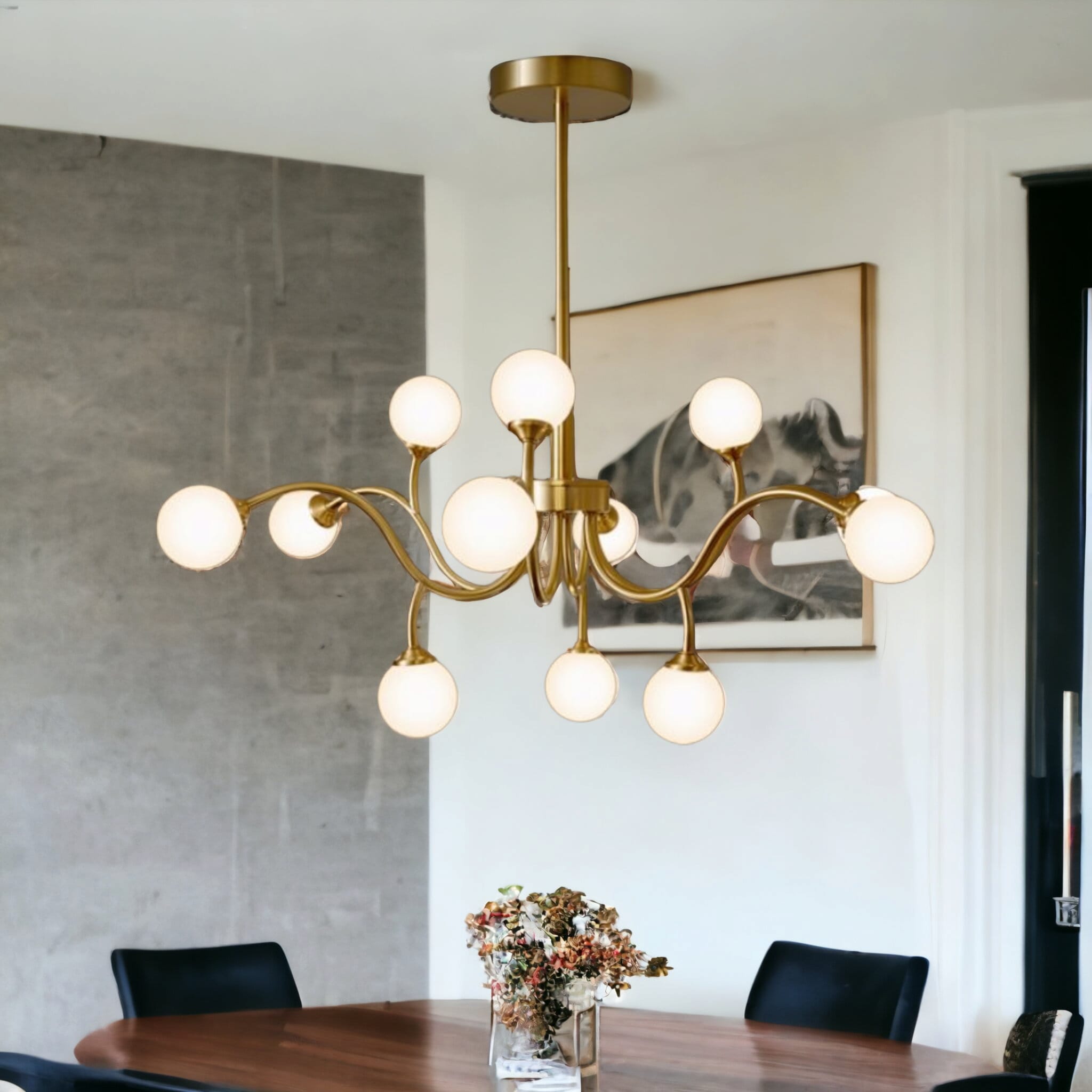 Lustra Nordic Style Abajur MAT Golden Beans 66108-12