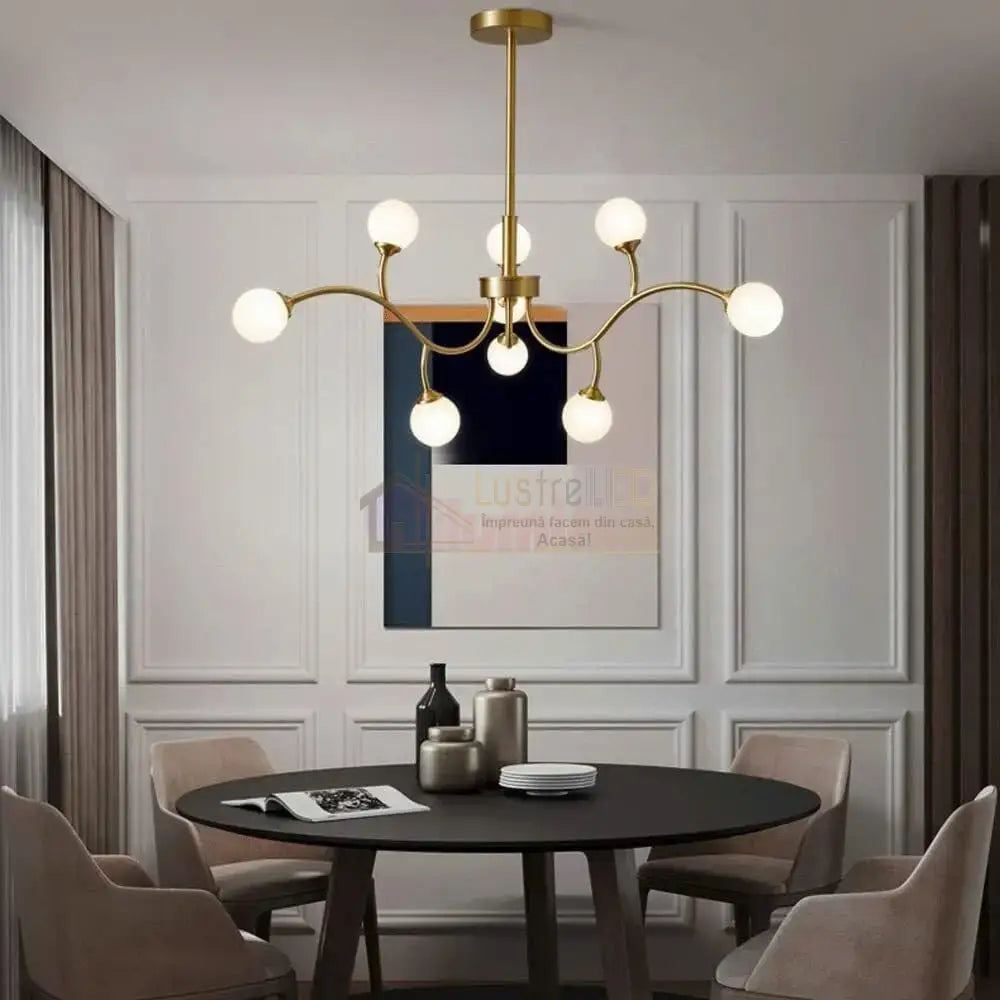 Lustra Nordic Style Abajur MAT Golden Beans 66108-9 AURIE / ABAJUR / 60CM Chandeliers