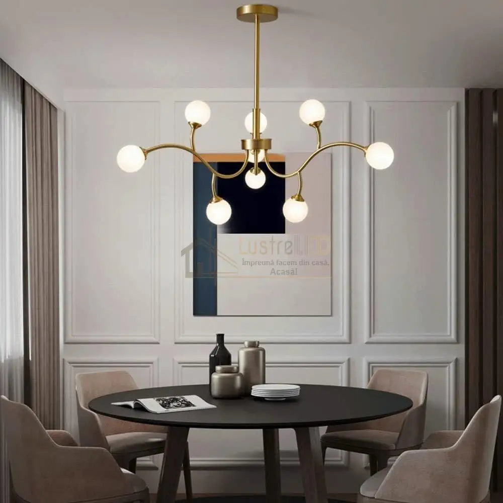 Lustra Nordic Style Abajur MAT Golden Beans 66108-9 ABAJUR / AURIE / 60CM Chandeliers