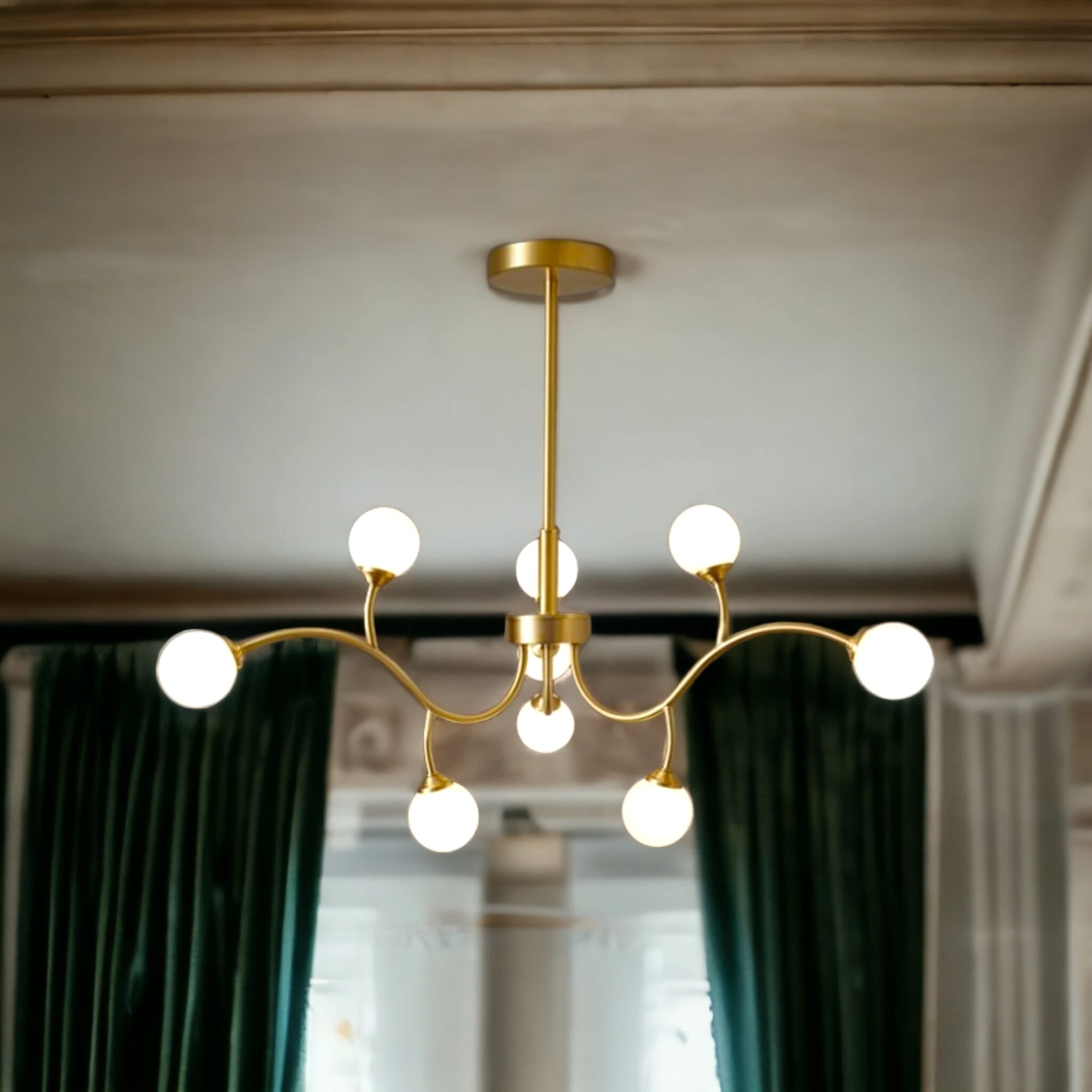 Lustra Nordic Style Abajur MAT Golden Beans 66108-9