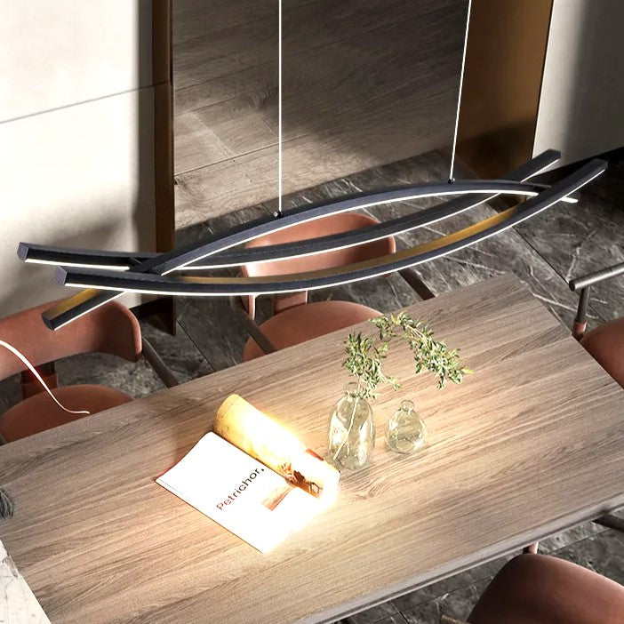 Lustra LED 132W OFFICE Suspendata Black Telecomanda