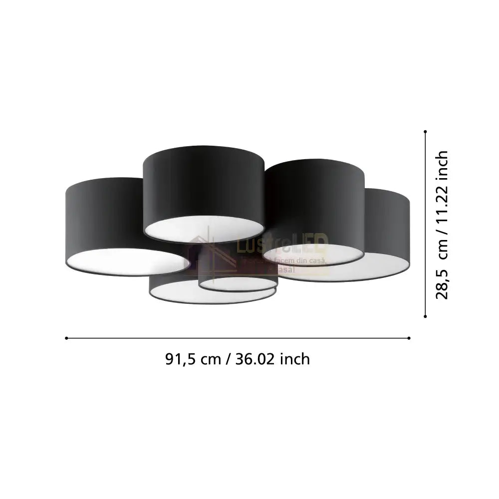 Lustra PASTORE 2 Black 99CM Eglo NEAGRA / 99CM Lighting Fixtures