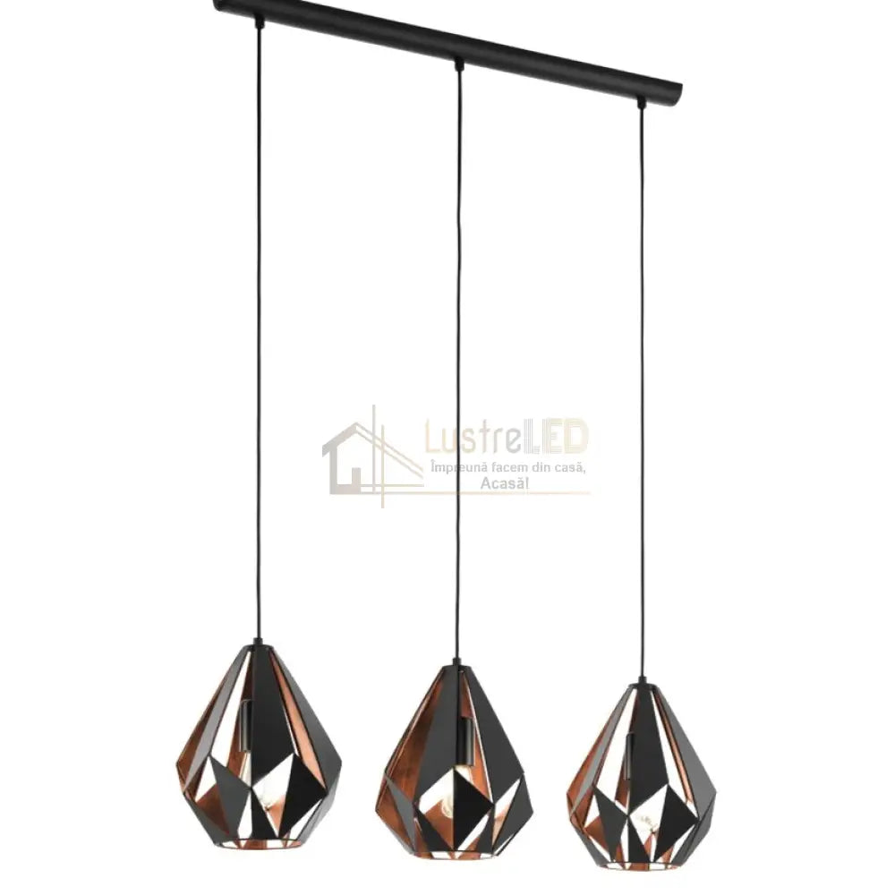 Lustra Pheonix Vintage Liniar Neagra Lighting Fixtures