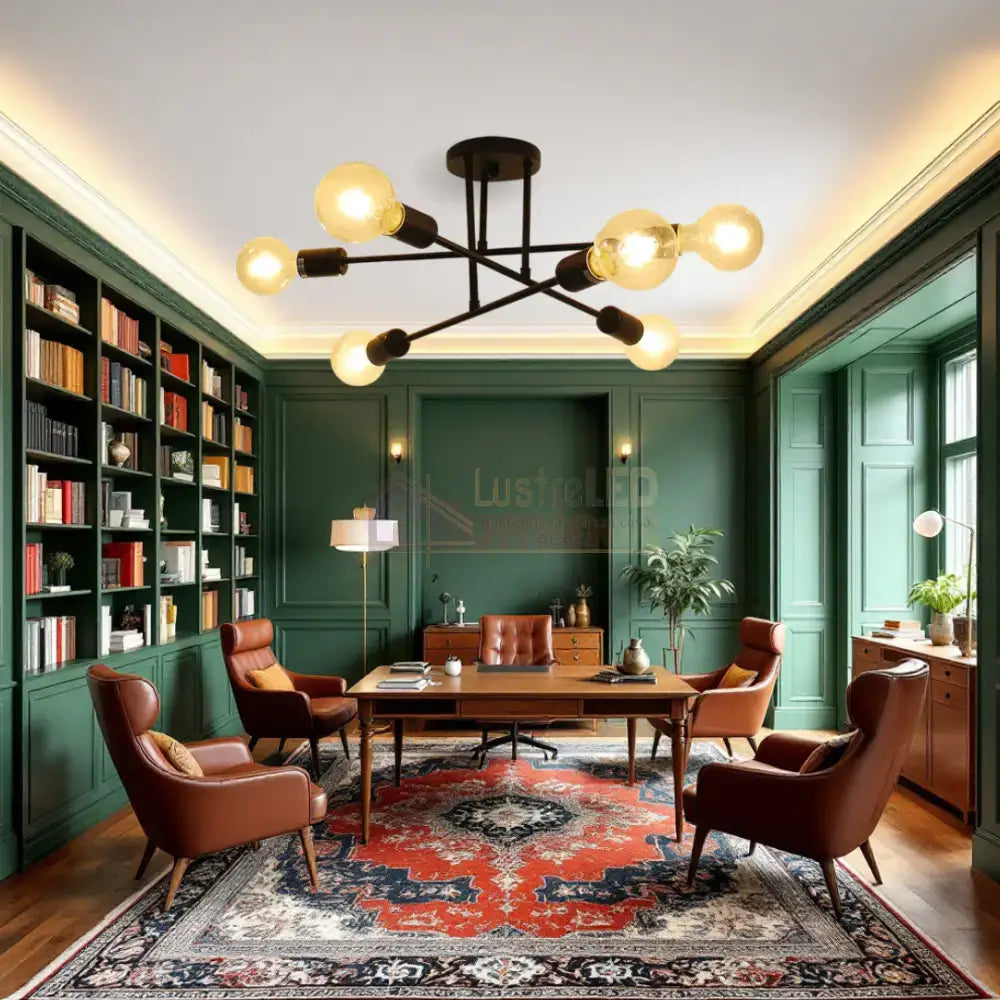 Lustra Retro Black 6xE27 DC 301-6 BK