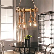 Lustra Retro Design Bamboo 4Xe27 Lighting Fixtures