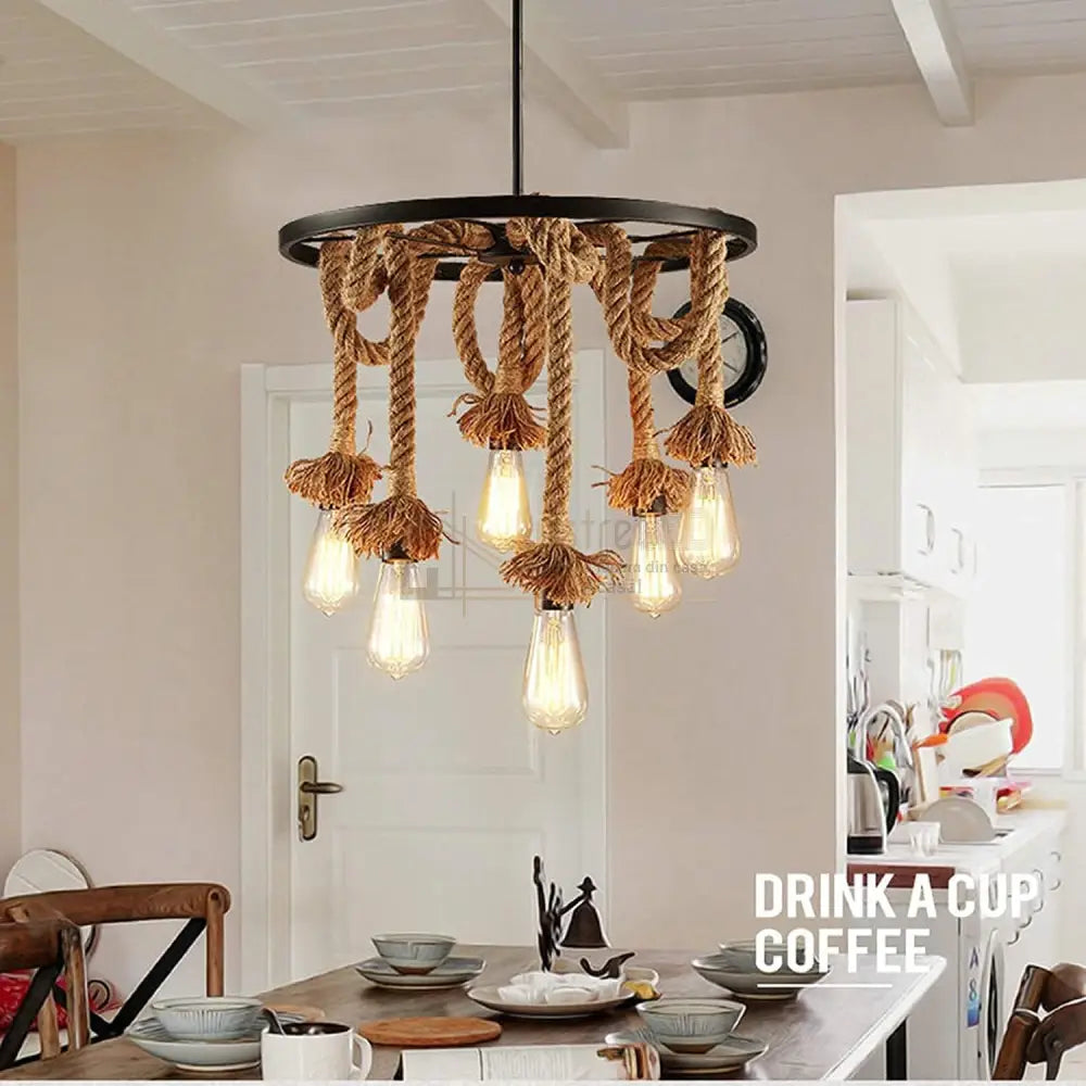 Lustra Retro Design Circle 6Xe27 V2 - A378-6 Lighting Fixtures