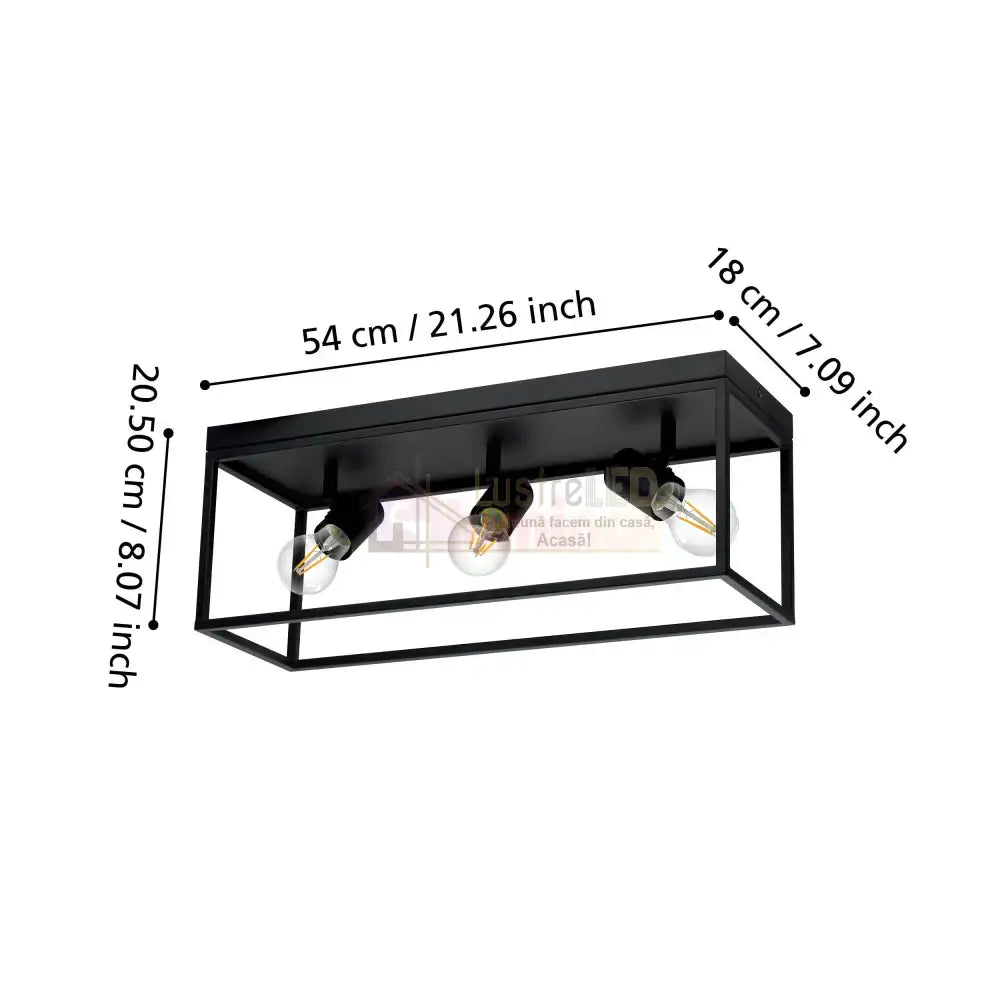 Lustra SILENTINA Black 54CM Eglo Lighting Fixtures