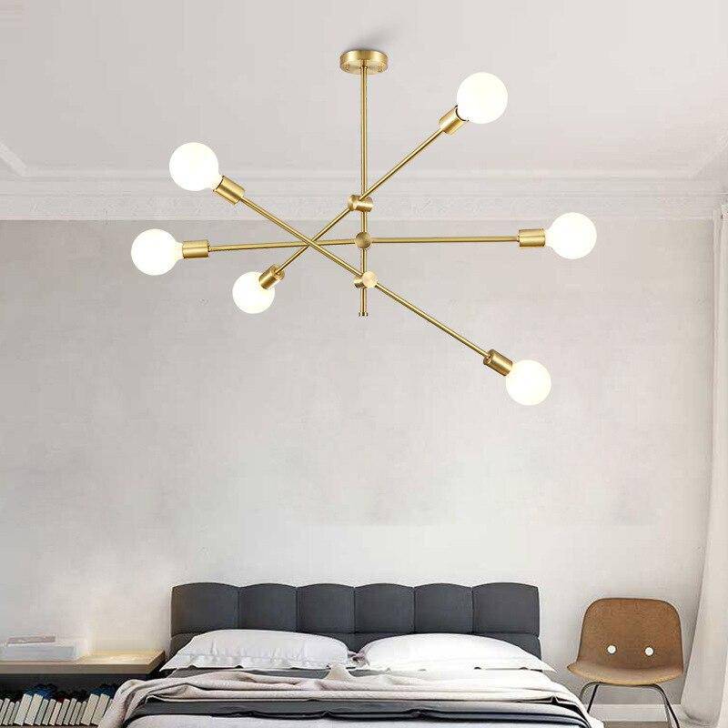 Lustra Stil Nordic Mid-Century 6xE27 Gold
