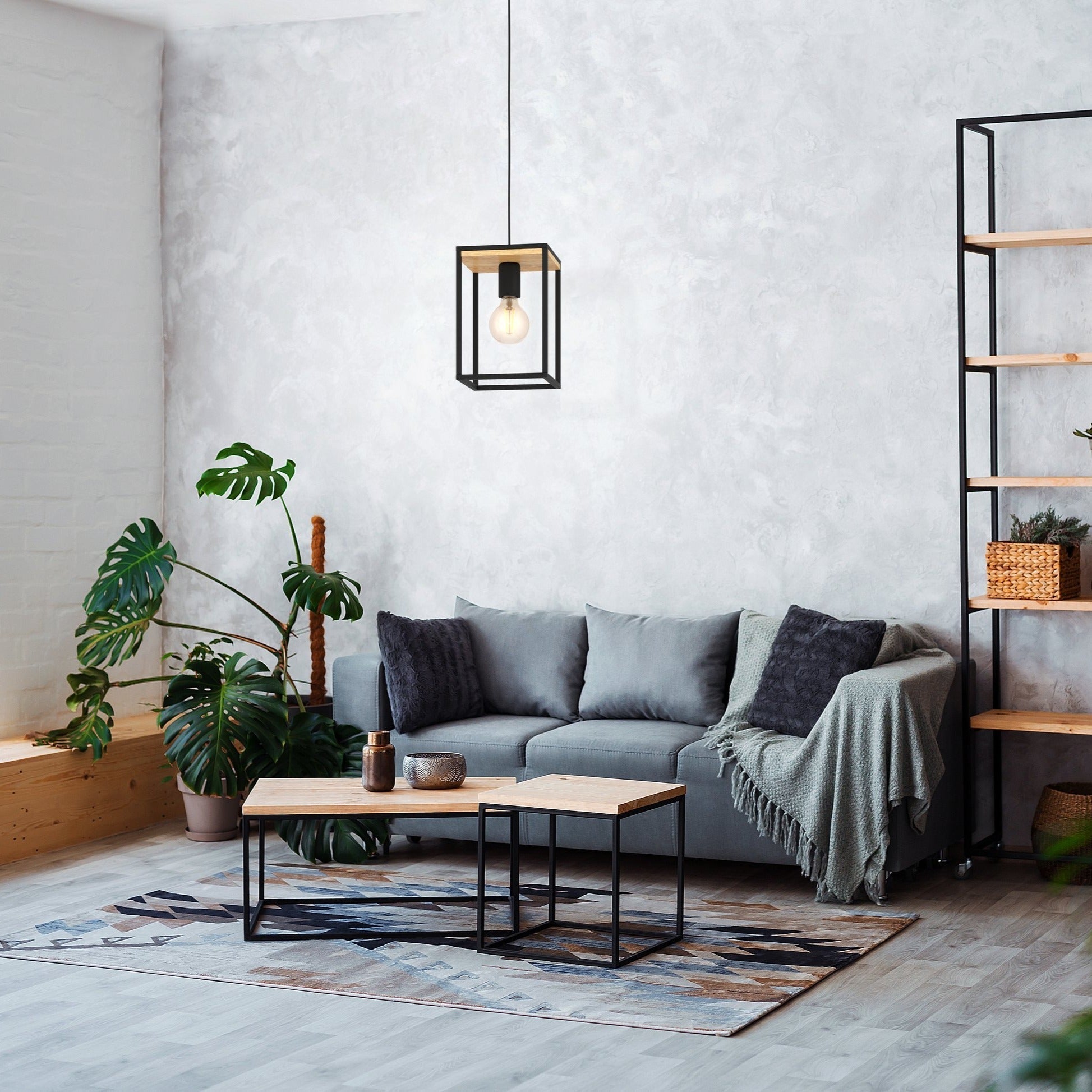 Lustra Suspendata 1xE27 LIBERTAD EGLO 99795 NEGRU + MARO / MINIMALIST DESIGN Lighting Fixtures