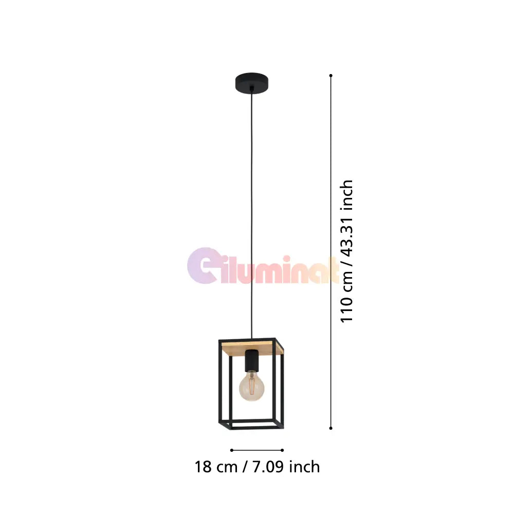 Lustra Suspendata 1xE27 LIBERTAD EGLO 99795 NEGRU + MARO / MINIMALIST DESIGN Lighting Fixtures