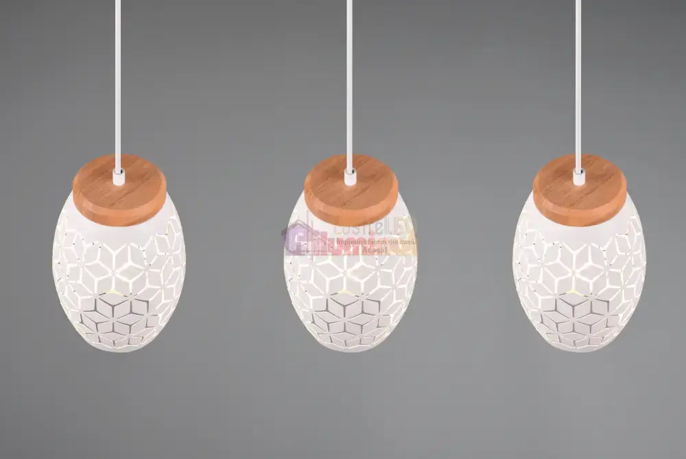 Lustra Suspendata 3xE27 BIDAR Alba ALBA / VINTAGE SI RETRO DESIGN Lighting Fixtures