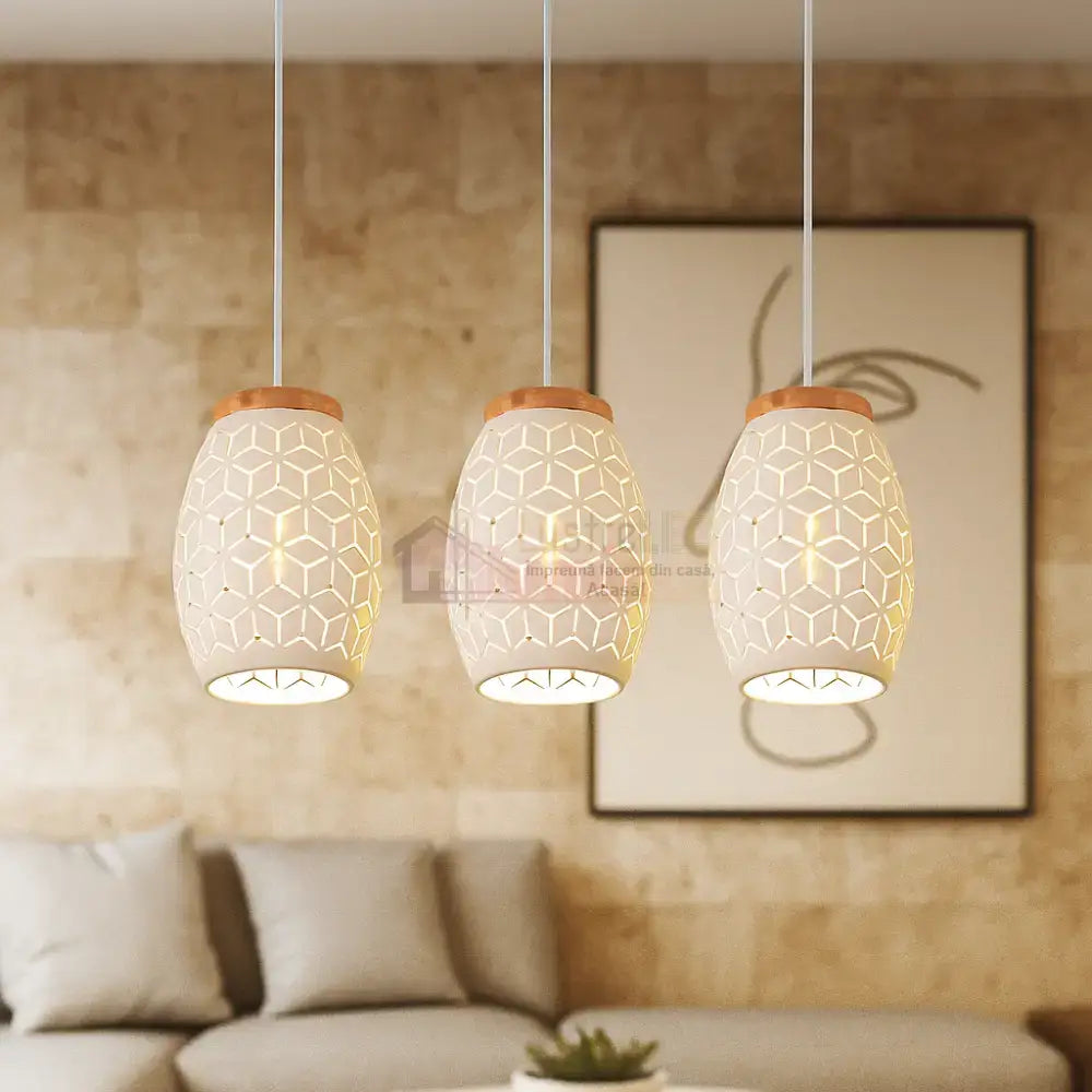 Lustra Suspendata 3xE27 BIDAR Alba ALBA / VINTAGE SI RETRO DESIGN Lighting Fixtures