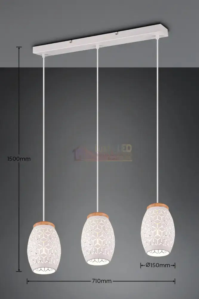 Lustra Suspendata 3xE27 BIDAR Alba ALBA / VINTAGE SI RETRO DESIGN Lighting Fixtures