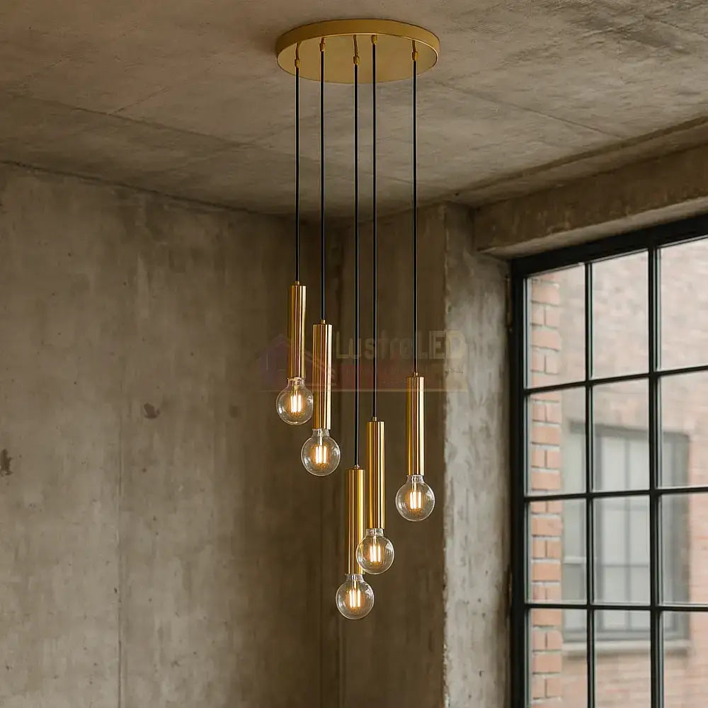 Lustra Suspendata 5 GOLDEN DROP AURIE / SUSPENDATE Chandeliers