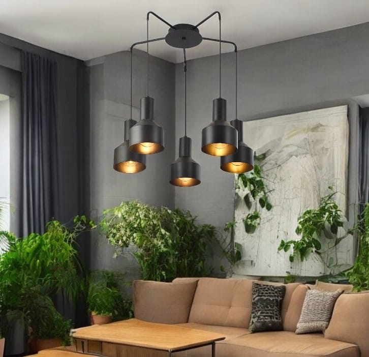 Lustra Suspendata 5xE27 Arcane Black