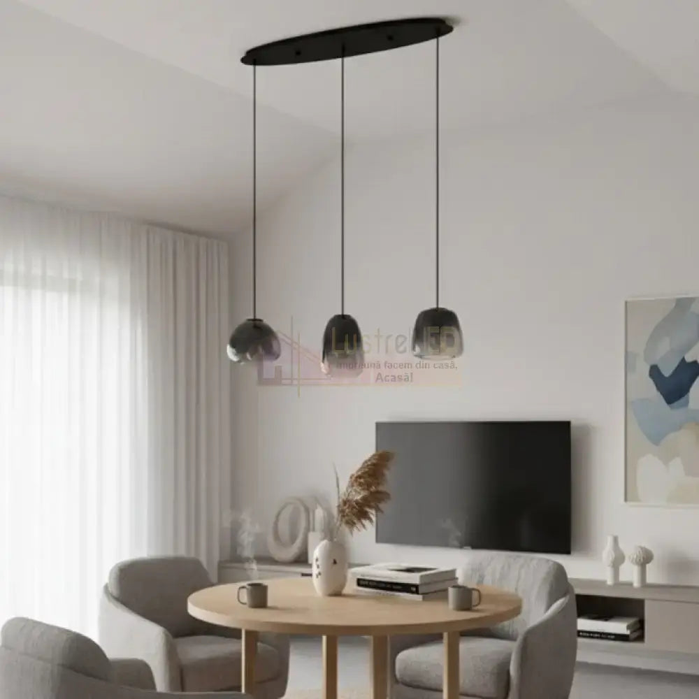 Lustra Suspendata AGUILARES Black 104.5CM NEAGRA / ABAJUR / 104CM Chandeliers