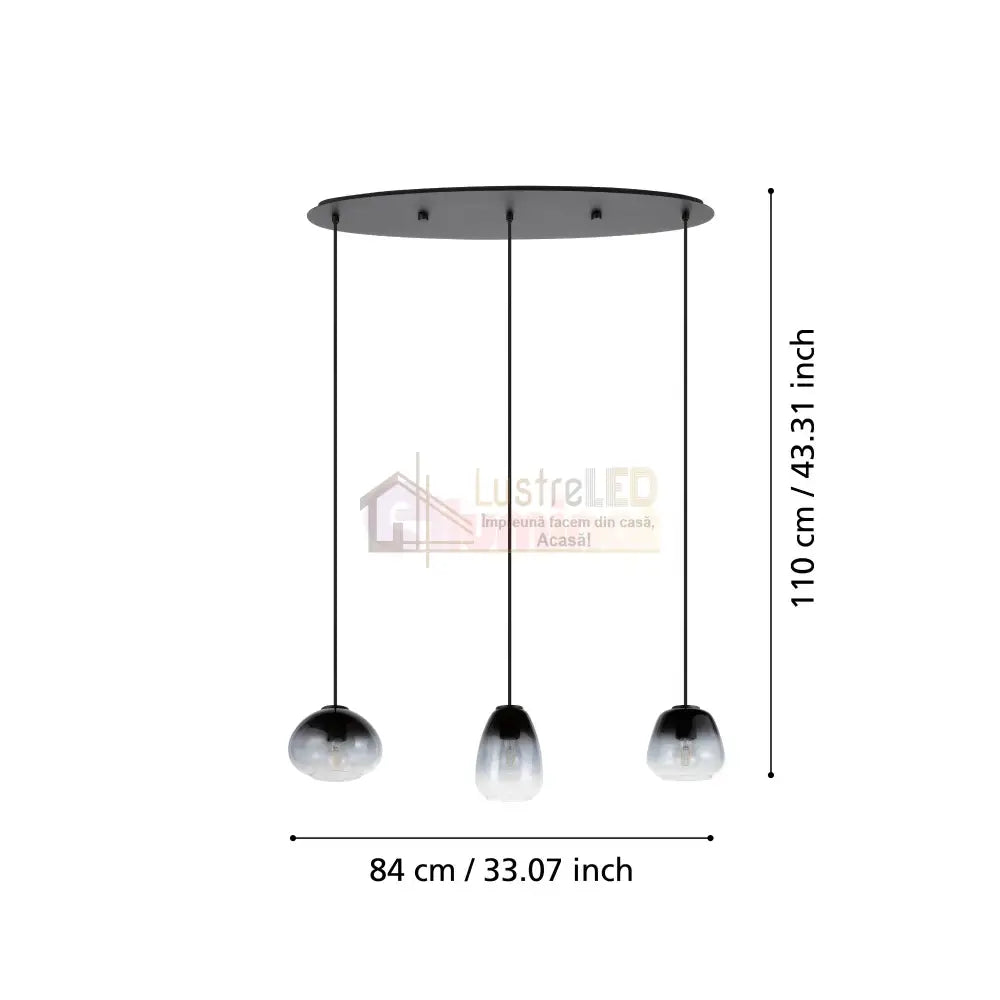 Lustra Suspendata AGUILARES Black 104.5CM NEAGRA / ABAJUR / 104CM Chandeliers