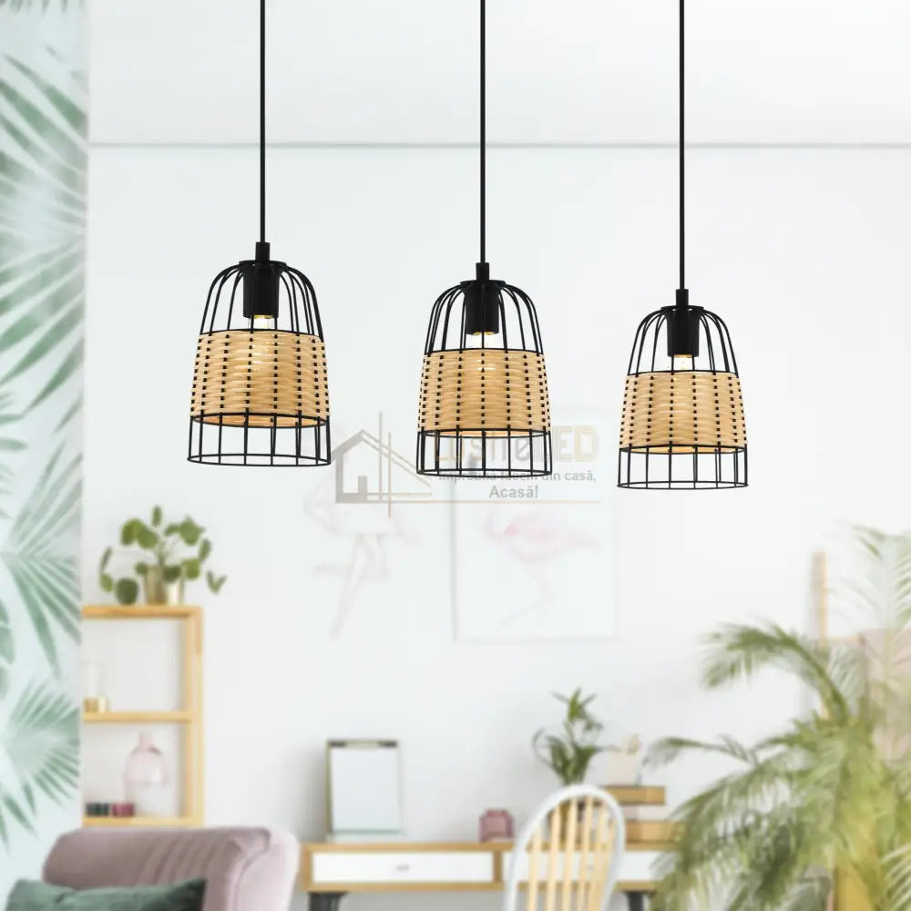 Lustra Suspendata ANWICK Wood 110CM LEMN / SUSPENDATE / 110CM Chandeliers