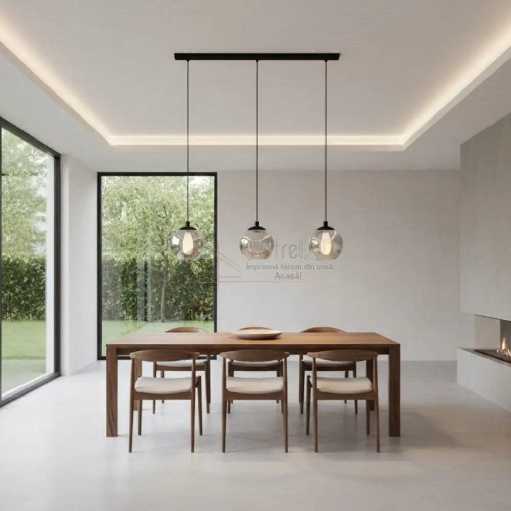 Lustra Suspendata ARISCANI 3xE27 Black 76.5CM Chandeliers