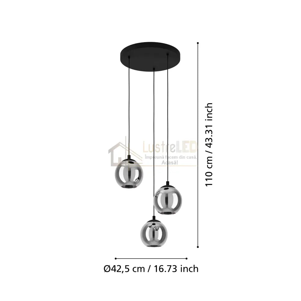 Lustra Suspendată ARISCANI Black 110CM NEAGRA / SUSPENDATE / 110CM Chandeliers
