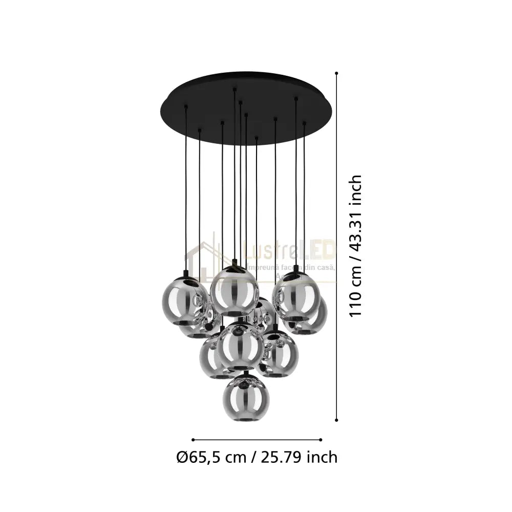 Lustra Suspendata ARISCANI Black Eglo Chandeliers