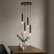 Lustra Suspendata BLACK DROP 5xE27 NEAGRA / SUSPENDATE Chandeliers