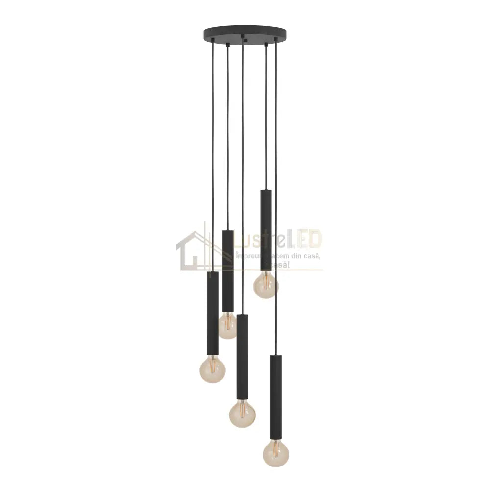 Lustra Suspendata CORTENOVA Black 5xE27 Eglo Chandeliers