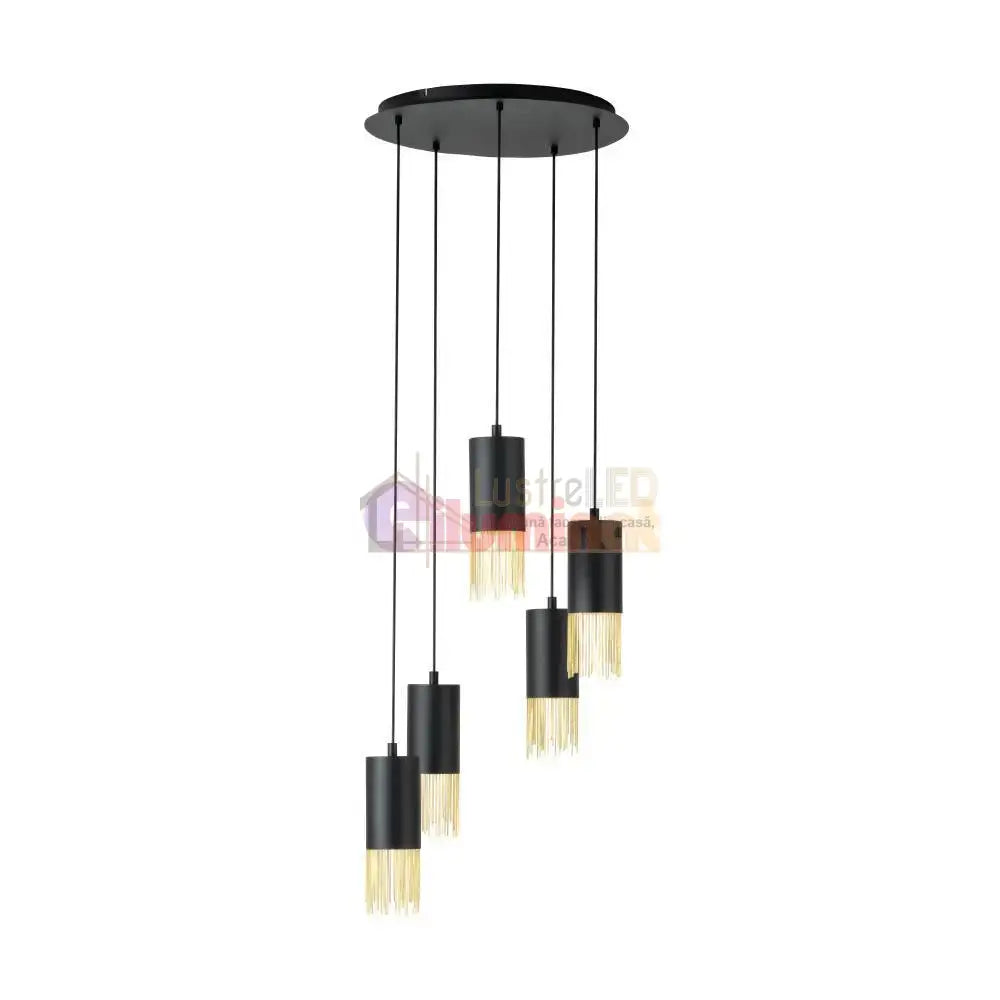 Lustra Suspendata COUNUZULUS 5xE27 IP20 Black NEAGRA Chandeliers