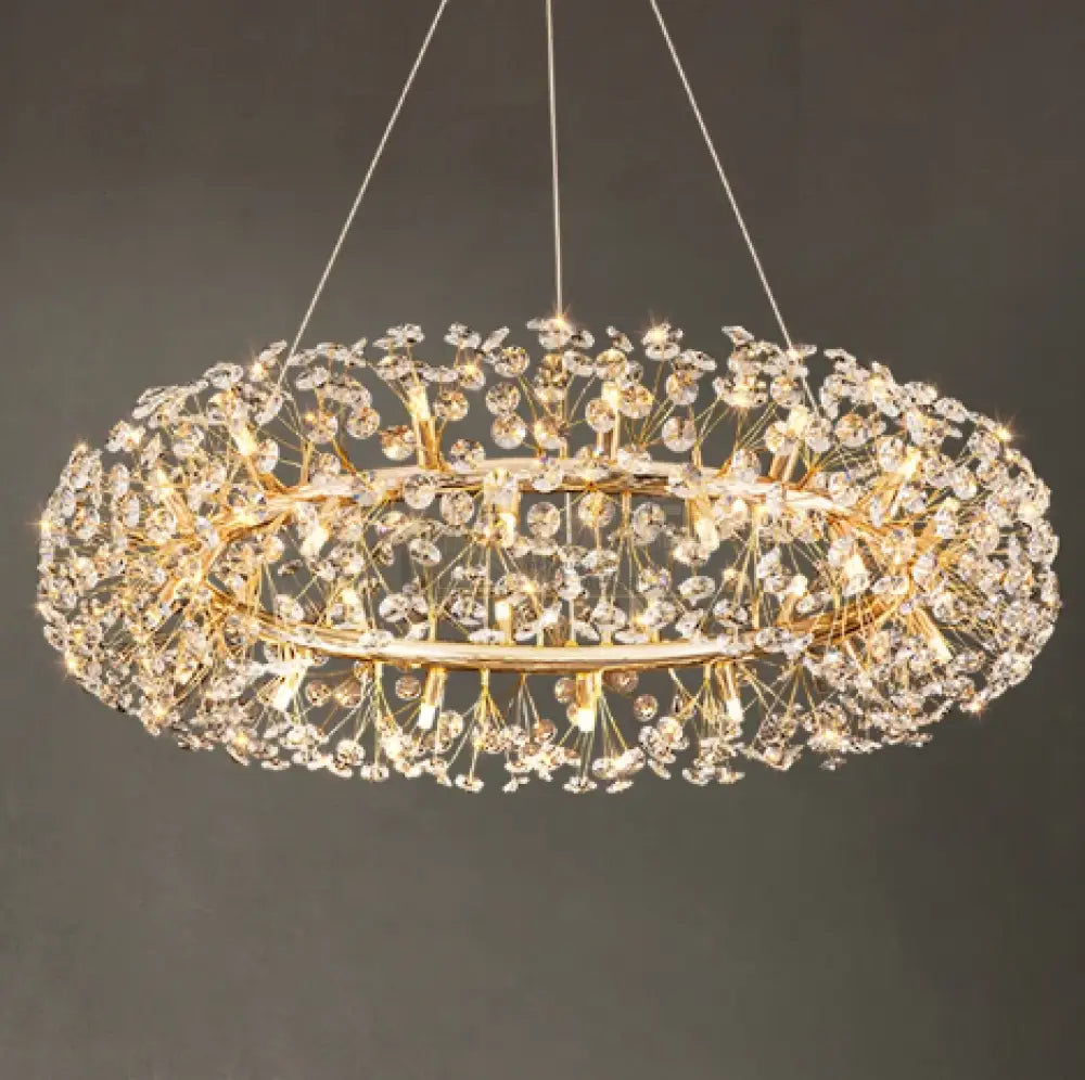 Lustra Suspendata Crystal Dandelion Gold Xxl Chandeliers