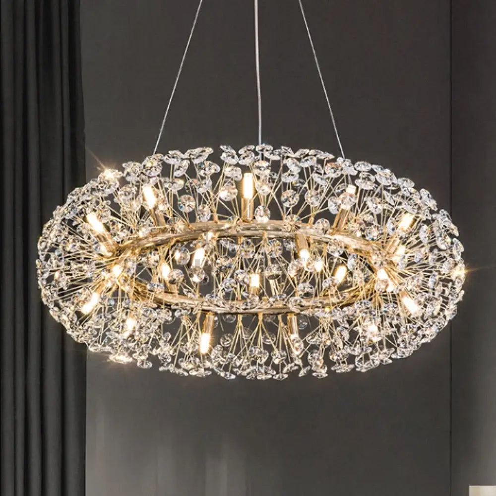 Lustra Suspendata Crystal Dandelion Gold Xxl Chandeliers