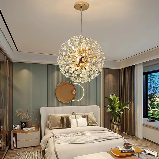 Lustra Suspendata Crystal Dandelion Gold