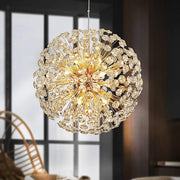 Lustra Suspendata Crystal Dandelion Gold Lighting Fixtures