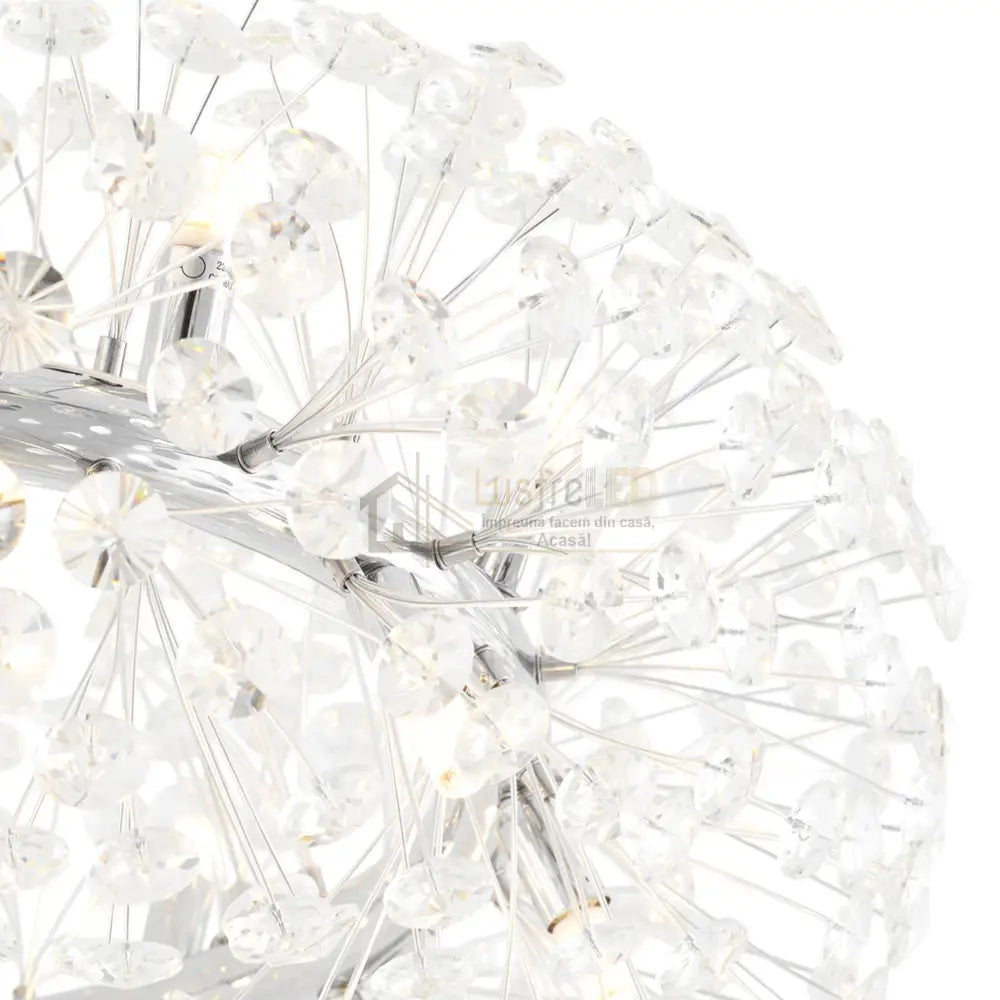 Lustra Suspendata Crystal Dandelion Silver Xxl Chandeliers